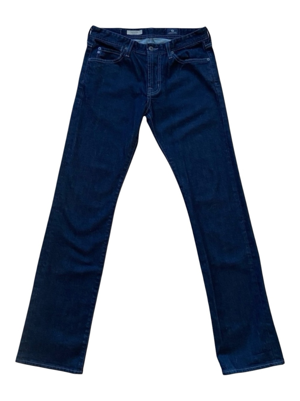 AG Adriano Goldschmied men jeans The Protege straight leg dark blue stretch